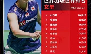 2023羽毛球世界排名